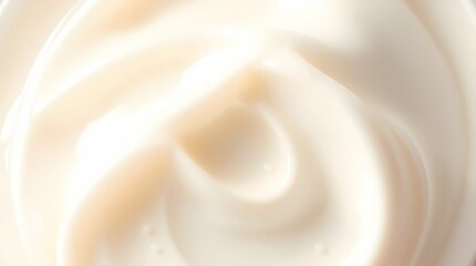 Close-up of smooth skincare cream texture with soft lighting and clean, minimal background