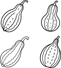 Fruit Outline Drawing Fruit Line Art  Black and White Clipart