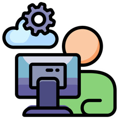 Work Cloud Icon