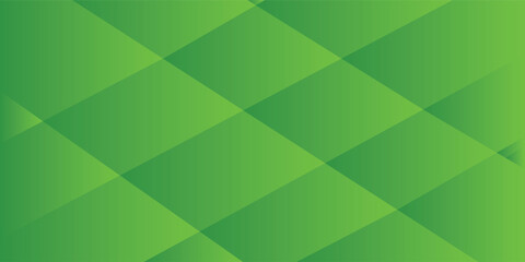 abstract green geometric banner background with diagonal stripes and shadow modern