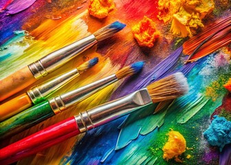 Obraz premium Whimsical Watercolor Brushstrokes: Abstract Art Background Texture