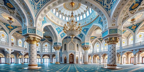 White Mosque Bolgar Tatarstan Interior Architecture, May 18, 2024 - Ornate Islamic Design