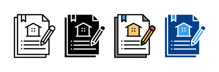 Mortgage Approval  Icon Set Multiple Style Collection