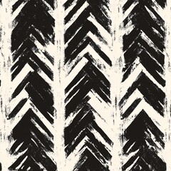 Professional ZigZag Edgy Stripes Seamless Black and White Pattern for Design Purposes
