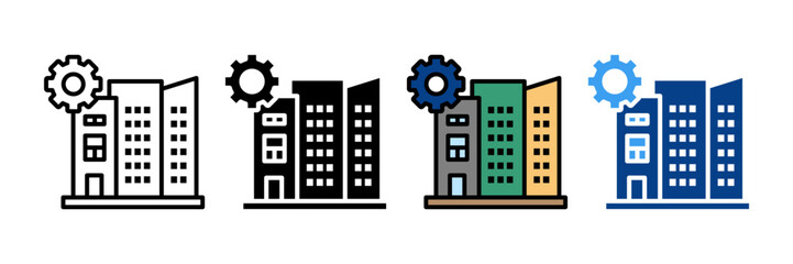 Real Estate Analytics  Icon Set Multiple Style Collection