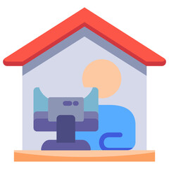 Fototapeta premium Home Office Icon