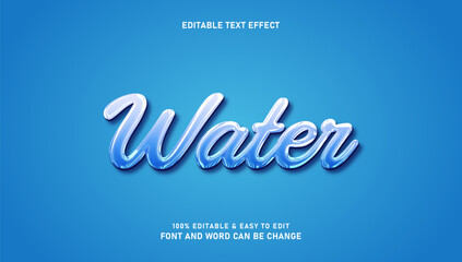 Editable water text effect