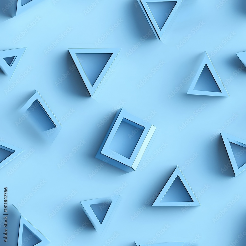 Poster seamless striking blue background composed of numerous triangles creating a modern and dynamic geome
