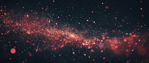 Fototapeta premium The phrase describes red abstract moving smoothed lines with futuristic glowing effect