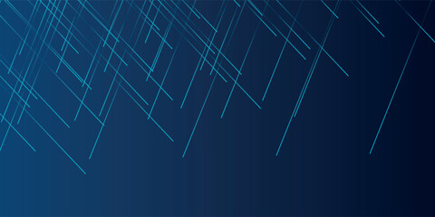 Dark blue abstract background with glowing arrow lines. Modern shiny blue geometric lines design. Technology futuristic concept. Horizontal banner template.