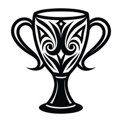 black cup isolated on white background