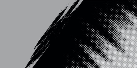 Abstract speed lines style orange color halftone banner design template. Vector illustration.