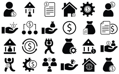 Personal finance  set of finance icon. contain bank, wallet, money,
Containing budget, savings, expense, income, tax, loan, statement, financial of vector illustration 
