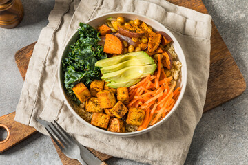 Healthy Homemade Tofu Buddha Bowl