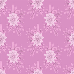 seamless pink floral pattern. delicate flowers, spring, for design fabric packaging vector
