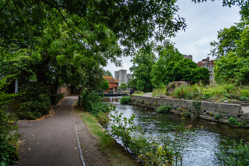 Fototapeta premium View of Canterbury, a small town in southeast England 