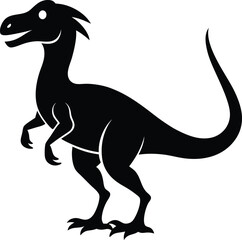 Obraz premium Dinosaur Silhouette Vector Design, Dinosaur Icon