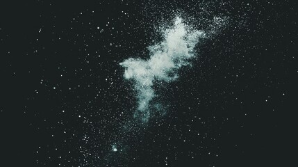 Fototapeta premium Futuristic wave patterns emerge from a dark backdrop, as vibrant neon lines and dots converge to create a stunning digital landscape that represents technology, science, or communication