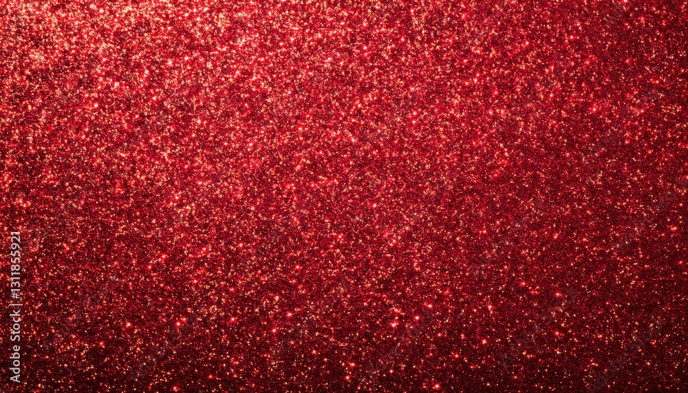 Poster shimmering red glitter texture with sparkling bokeh effect, festive luxury background for holiday de