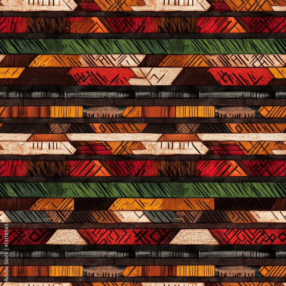 Poster seamless dynamic pattern composed of various bright colors blending harmoniously to create a lively 