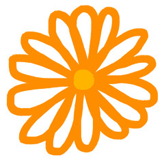 abstract orange flower
