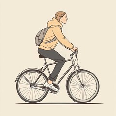Obraz premium Person riding a bicycle.