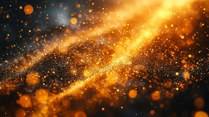 Golden Sparkles Abstract Background  Luxury Festive Glitter Texture