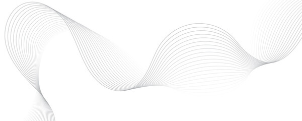 Abstract gray wave dynamic curve lines background. Energy technology concept modern backdrop design for business, presentation, banner.