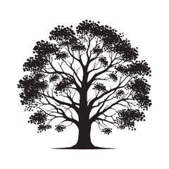 Gingko Tree Vector - Minimalist Tree Design - Gingko Tree Illustration - Gingko Tree Art.