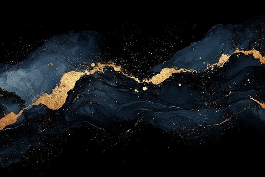 A high-resolution photo of an original abstract art piece created with marble ink is available, showcasing a unique painting on high-quality paper with a smooth texture that accentuates the marbling