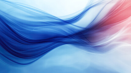 Obraz premium Abstract fluid art with dynamic blue and red waves on gradient background