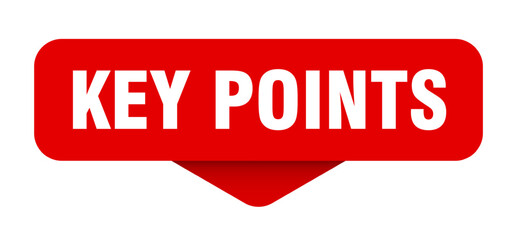 key points sticker. key points sign on transparent background