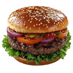Hamburger isolated on Cutout background.PNG