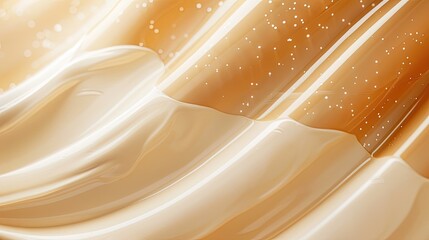 Elegant Beige Texture, Creamy Waves with Delicate Sparkling Highlights