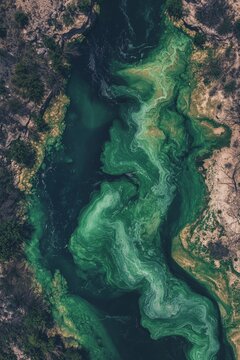 An abstract aerial view captures the natural beauty of Australia's Kati Thanda, also referred to as Lake Eyre, an arid desert region