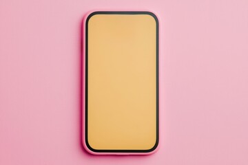 Obraz premium Colorful smartphone icon on pink background creates vibrant energy.