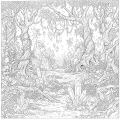 Fototapeta premium The act of coloring can be a meditative and therapeutic experience, allowing you to focus on the present moment and escape the stresses of daily life. As you bring the intricate illustrations to life 