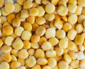 Lupin beans background. Italian food. Type of legumes. Healthy food concept. Horizontal orientation. Selective focus. Top view