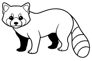 Minimalist Red Panda Vector