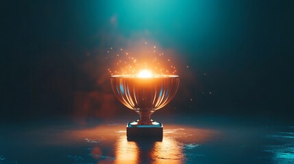 Fototapeta premium Success Trophy: Achievement for Growth