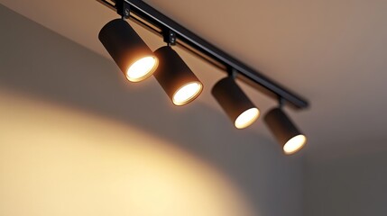 Bright and compact clip-on LED track lighting system, ideal for modern spaces, isolated on a neutral background