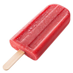 red Popsicle ice cream isolated on transparent background