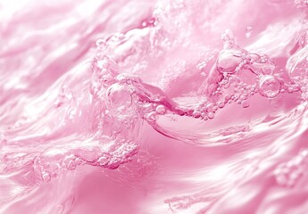 Dynamic Water Splash in Soft Pink Hues Creating a Refreshing Visual Experience : Generative AI