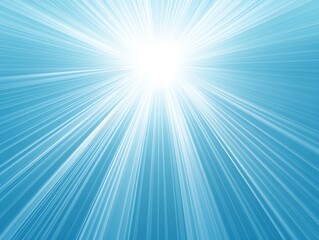 Bright Blue Rays of Light Radiating from the Center Creating a Sense of Wonder : Generative AI