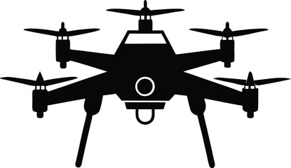 Drone Silhouette Vector Design, Drone Icon Vector