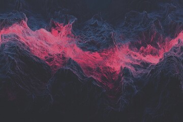 Fototapeta premium This fantastic wallpaper showcases an abstract futuristic background where pink and blue neon lines move at high speed, creating a dynamic visual effect when combined with bokeh lights, to illustrate