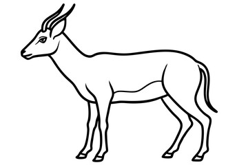 Minimalist Saiga Antelope Vector