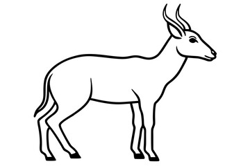 Minimalist Saiga Antelope Vector