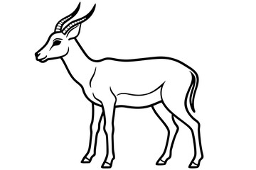 Minimalist Saiga Antelope Vector