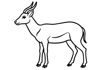 Minimalist Saiga Antelope Vector